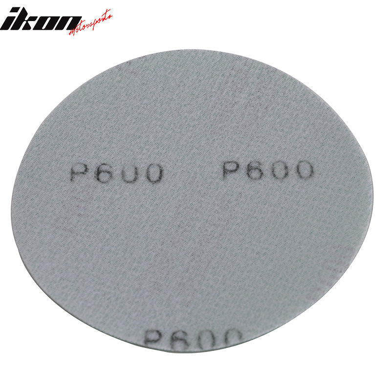 50PC 5" Wet Dry No Hole Sand Paper Disc 600 Grit Repair Sandpaper