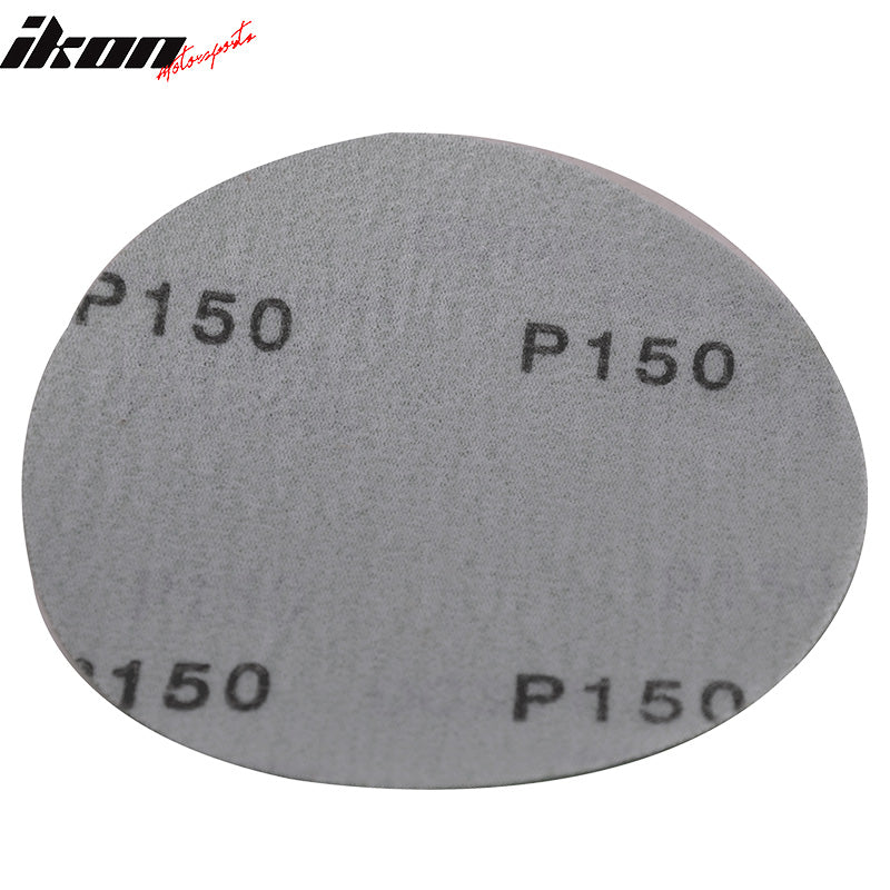 50PC 5" Wet Dry No Hole Sand Paper Disc 150 Grit Repair Sandpaper