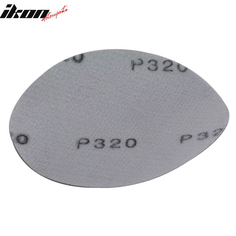 50PC 5" Wet Dry No Hole Sand Paper Disc 320 Grit Repair Sandpaper
