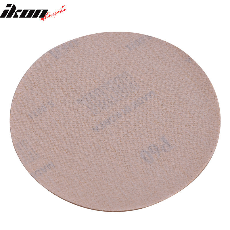 50PC 5" Wet Dry No Hole Sand Paper Disc 60 Grit Sanding Sandpaper