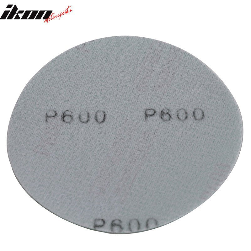 100PC 5" Wet Dry No Hole Sand Paper Disc 600 Grit Repair Sandpaper