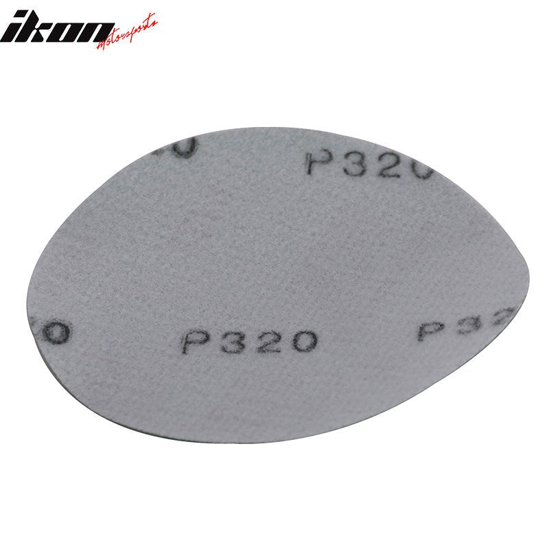 100PC 5" Wet Dry No Hole Sand Paper Disc 320 Grit Repair Sandpaper