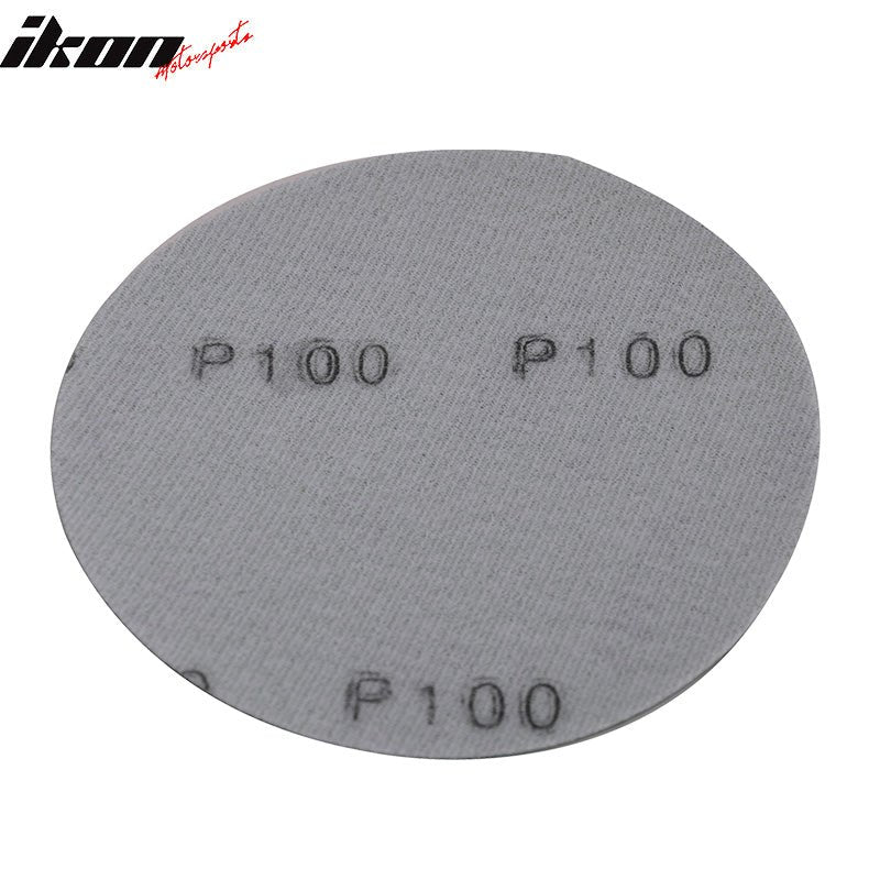 100PC 5" Wet Dry No Hole Sand Paper Disc 100 Grit Repair Sandpaper