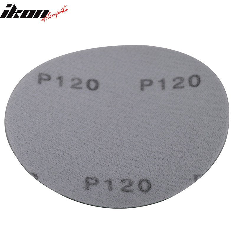100PC 5" Wet Dry No Hole Sand Paper Disc 120 Grit Repair Sandpaper