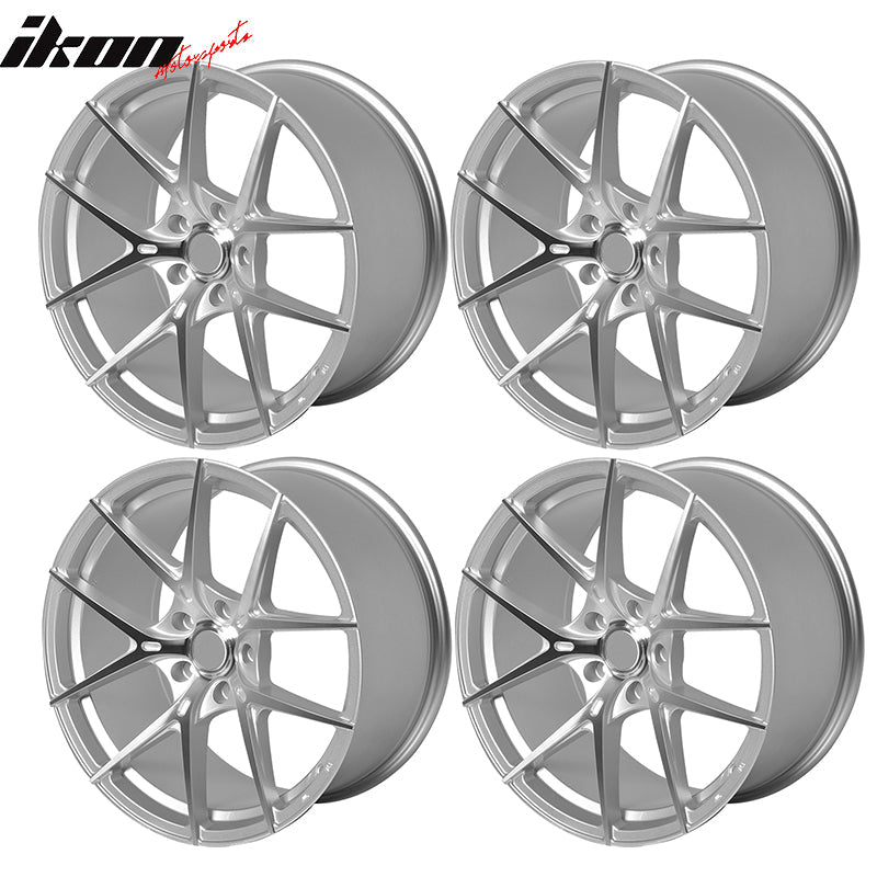 (4) 19X8.5 +35 5X114.3 5 Split Spoke Wheels Rims Replacement For Car