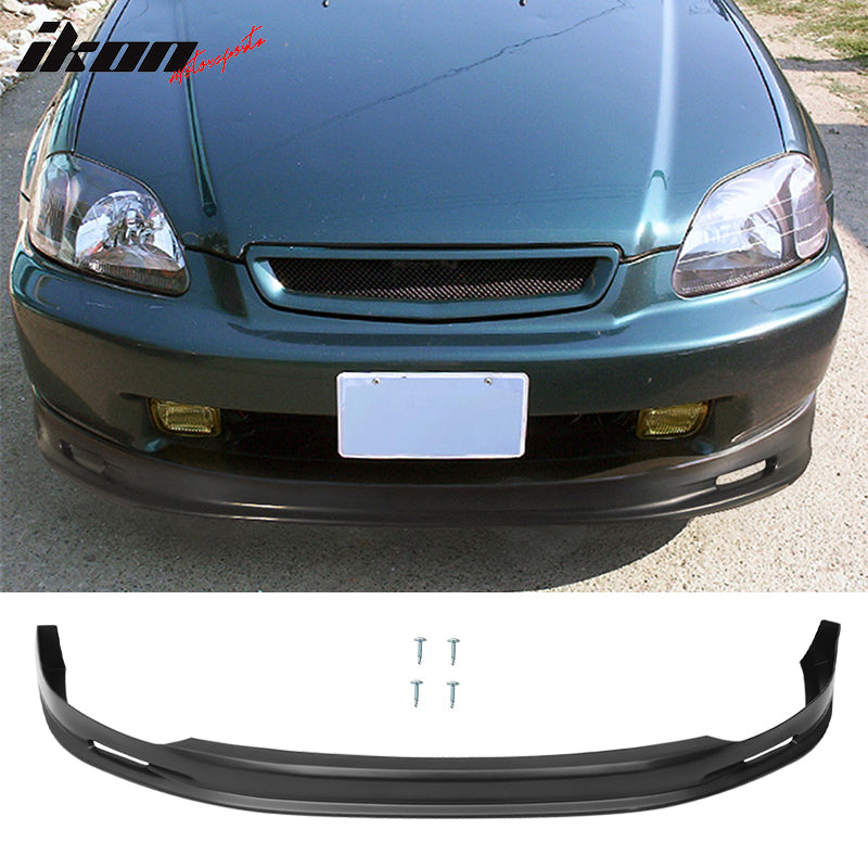 Fits 96-98 Civic 2Dr/Mugen Front Rear Bumper Lip + TR Front Grille