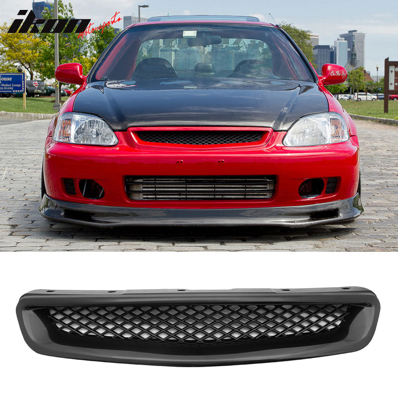 Fits 96-98 Civic 2Dr/Mugen Front Rear Bumper Lip + TR Front Grille