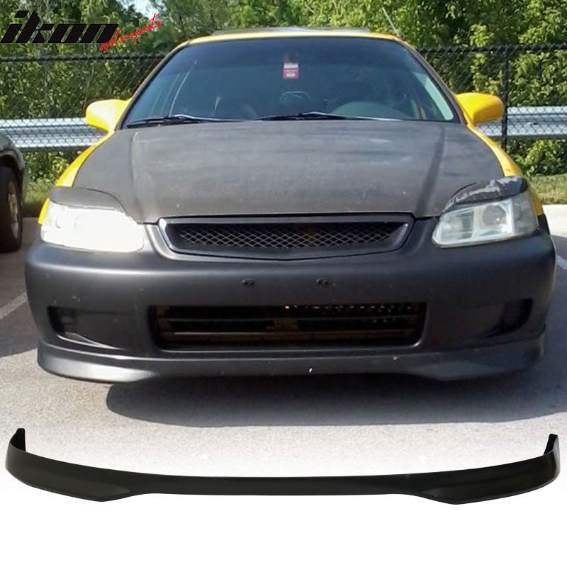 Fits 96-98 Honda Civic 3Dr TR Front + Rear Bumper Lip + Hood Grill