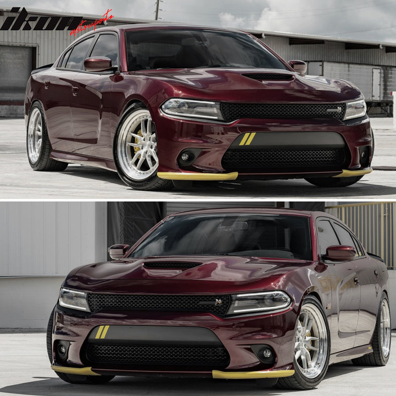 Fits 15-23 Charger Color SRT8 PP Front Bumper + Fog Cover + Foglight