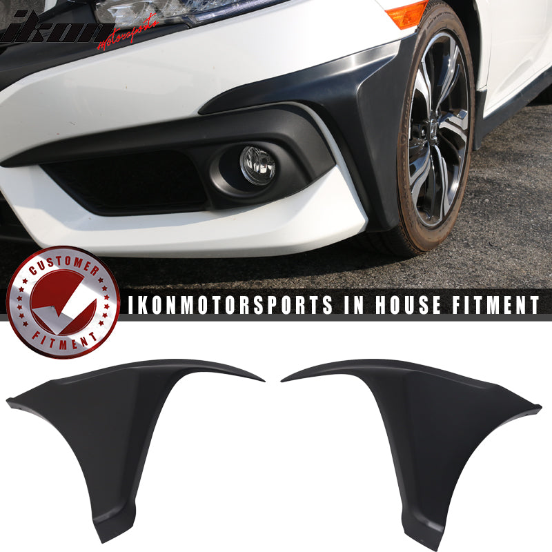 Special Deal Fits 16-18 Civic Coupe HFP PP Front + PU Rear Bumper Lip