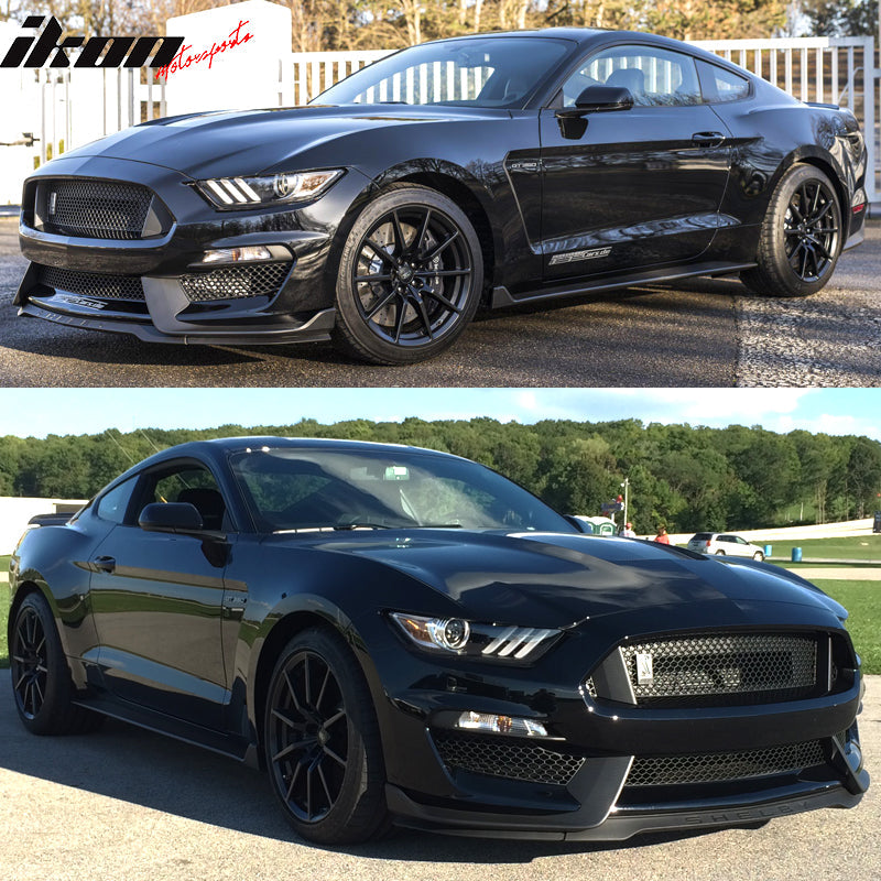 2015-2017 Ford Mustang Front Bumper Rear Diffuser & Dual Trunk Spoiler