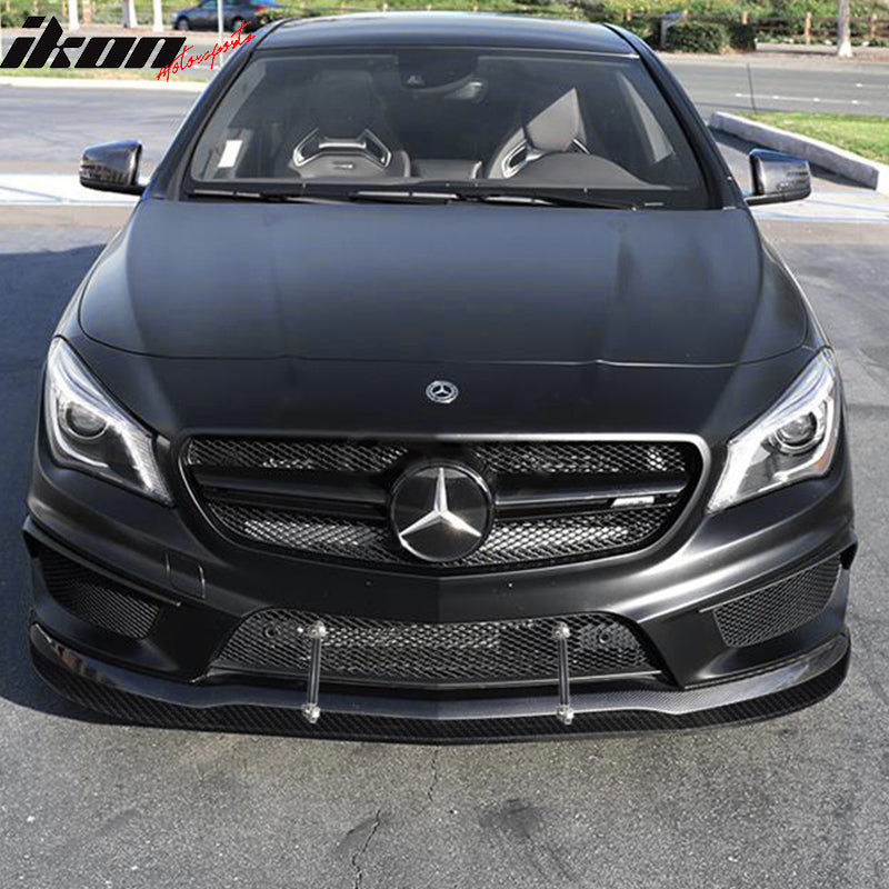 2014-2016 Benz CLA Class Front Bumper Splitter Lip Hardware CF Print