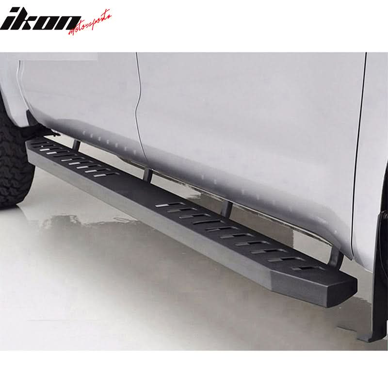2009-2023 Dodge Ram Quad Cab Texture Black Side Step Bars Carbon Steel