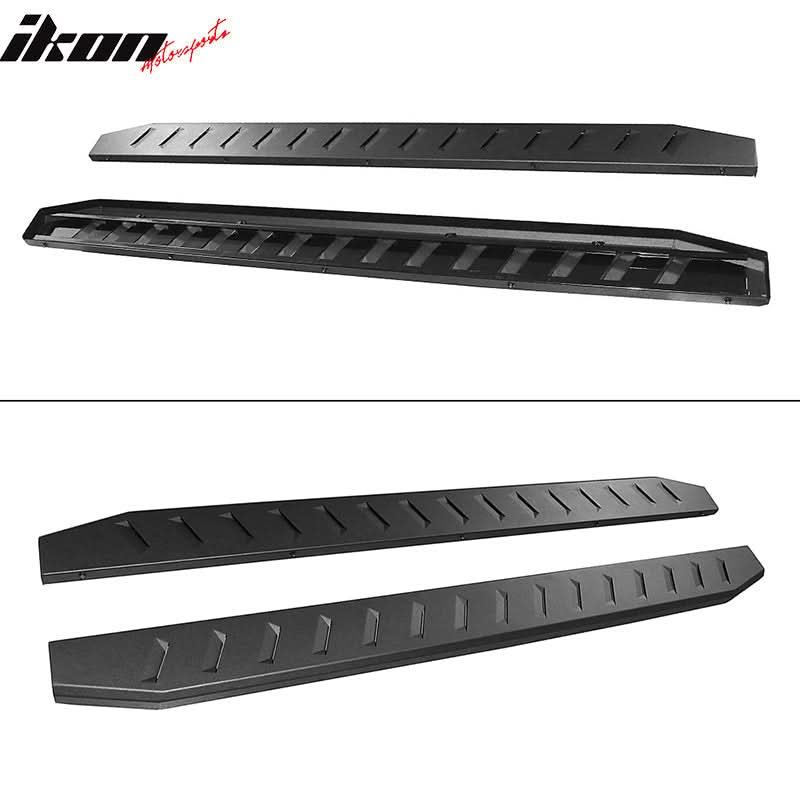 2009-2023 Dodge Ram Quad Cab Texture Black Side Step Bars Carbon Steel
