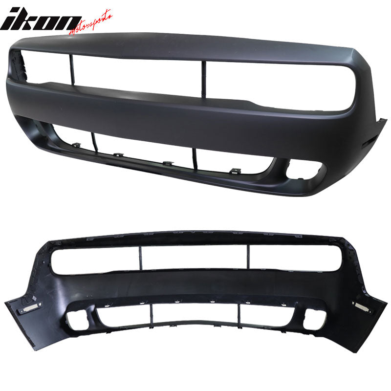Fits 08-14 Challenger Front Bumper Lip Fender Flare Headlights
