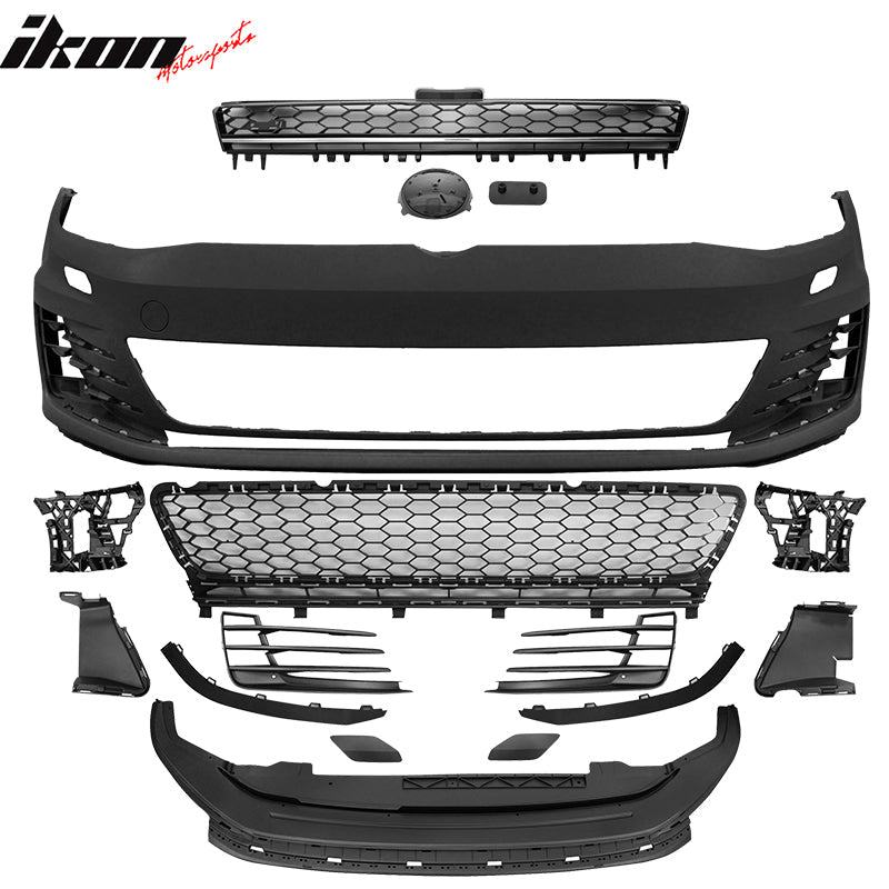 2015-2016 Golf 7 MK7 GTI Type Bumper + Front Logo Badge Base