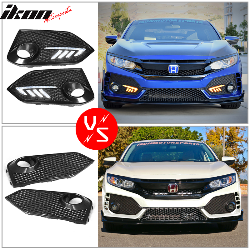 2016-2018 Honda Civic Type-R Front Bumper & Lip Gloss & DRL Light