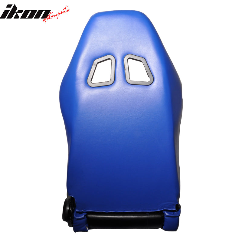 One Pair of Racing Seats Black Blue w/ Slider