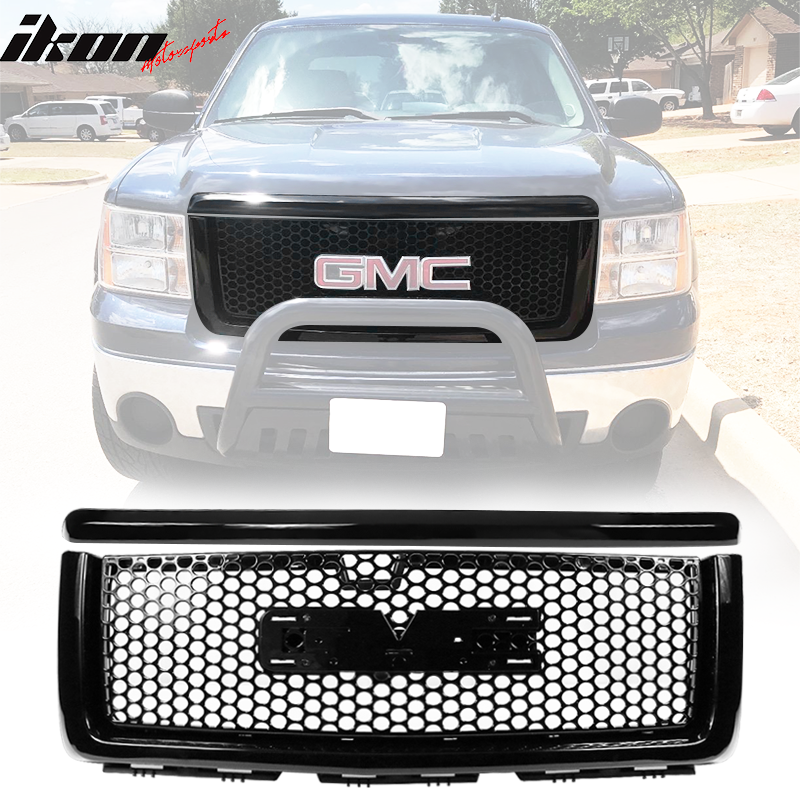 2007-2013 GMC Sierra 1500 Denali Mesh Front Hood Molding Grille ABS