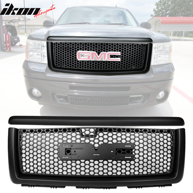 2007-2013 GMC Sierra 1500 Denali Mesh Front Hood Molding Grille ABS