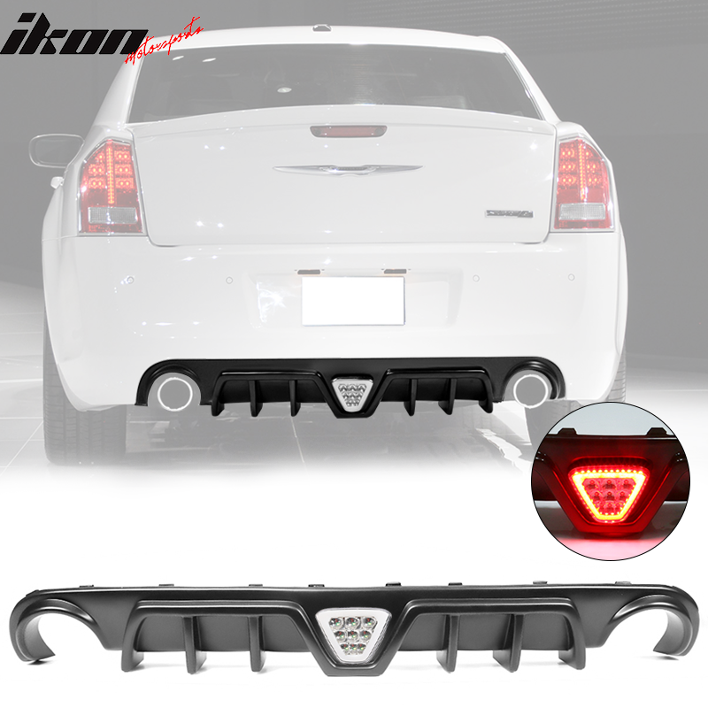 2012-2014 Chrysler 300 SRT Shark Fin Rear Diffuser with LED Light PP