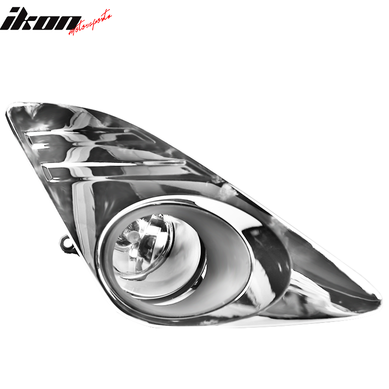 2012-2014 Toyota Camry Front Bumper Fog Lights Chrome w/ Black Bezel