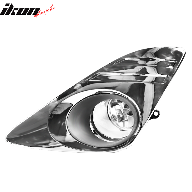 2012-2014 Toyota Camry Front Bumper Fog Lights Chrome w/ Black Bezel