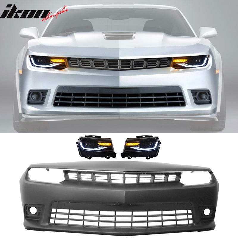 2014-2015 Chevy Camaro SS Style Front Bumper w/ Fog Lamps & Headlamps