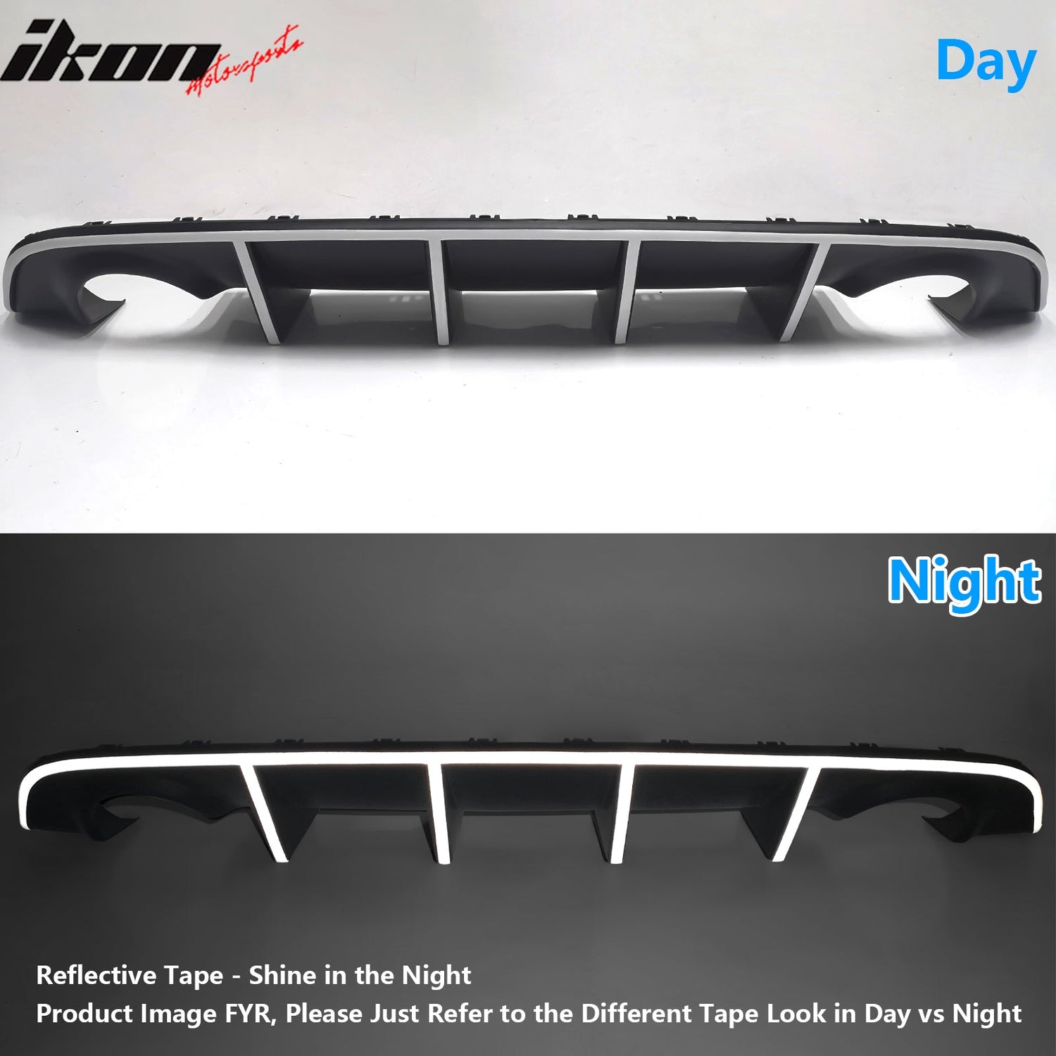 2012-2014 Dodge Charger OE Style Rear Diffuser + Reflective Tape