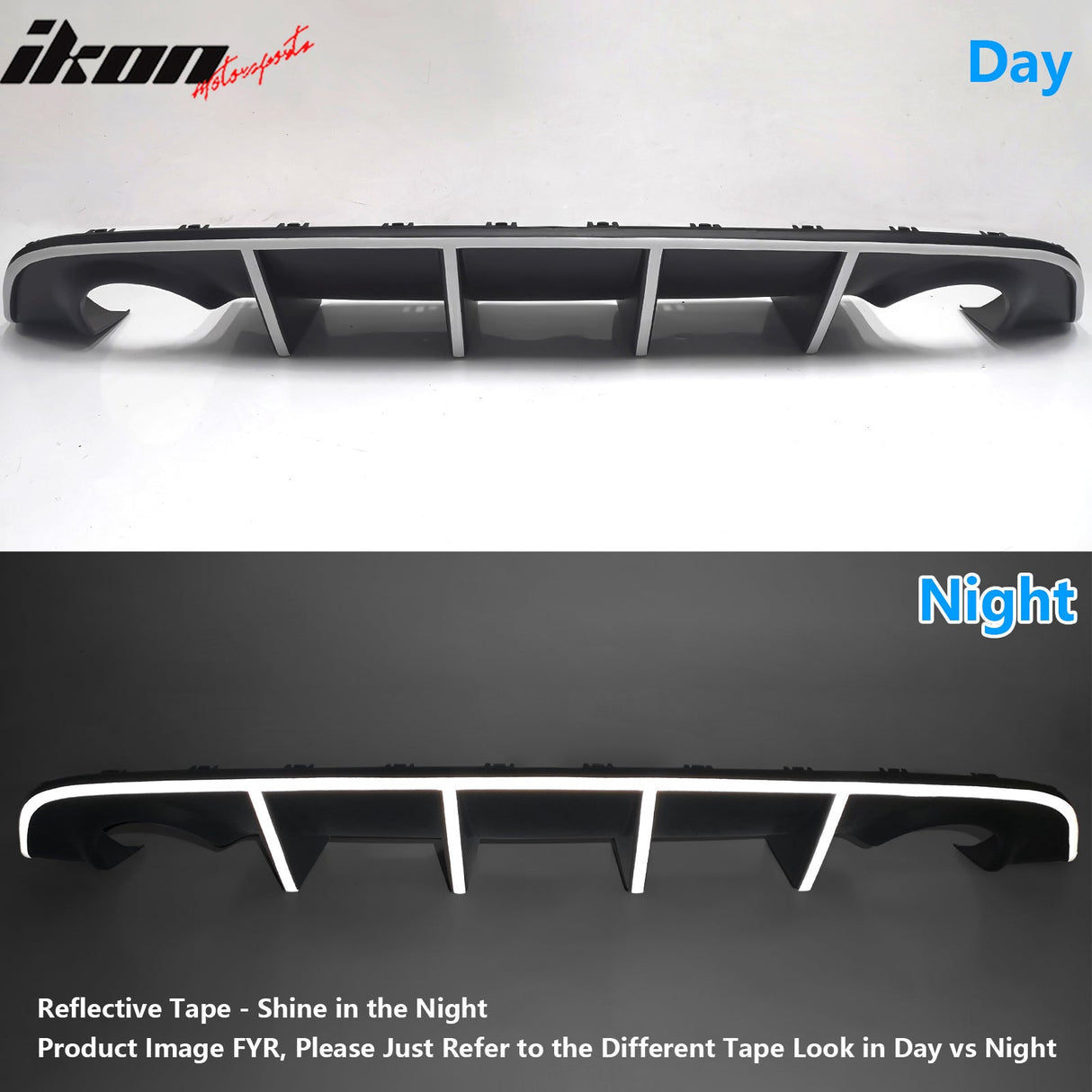 2012-2014 Charger SRT8 V2 Style Rear Diffuser w/ Reflective Tape