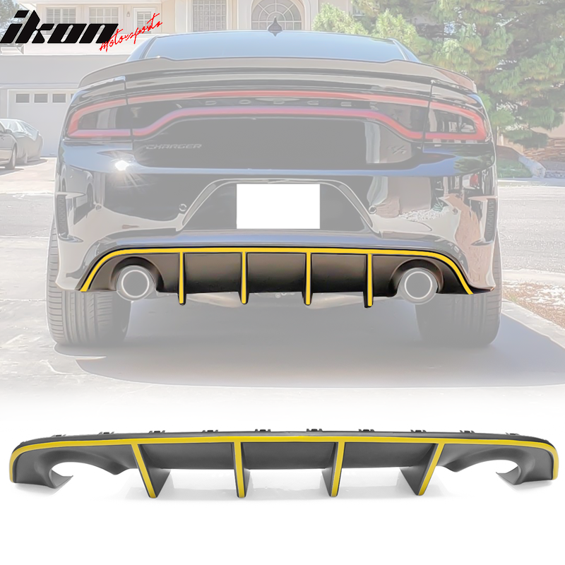 2015-2023 Dodge Charger SRT Rear Diffuser with Reflective Tape PP