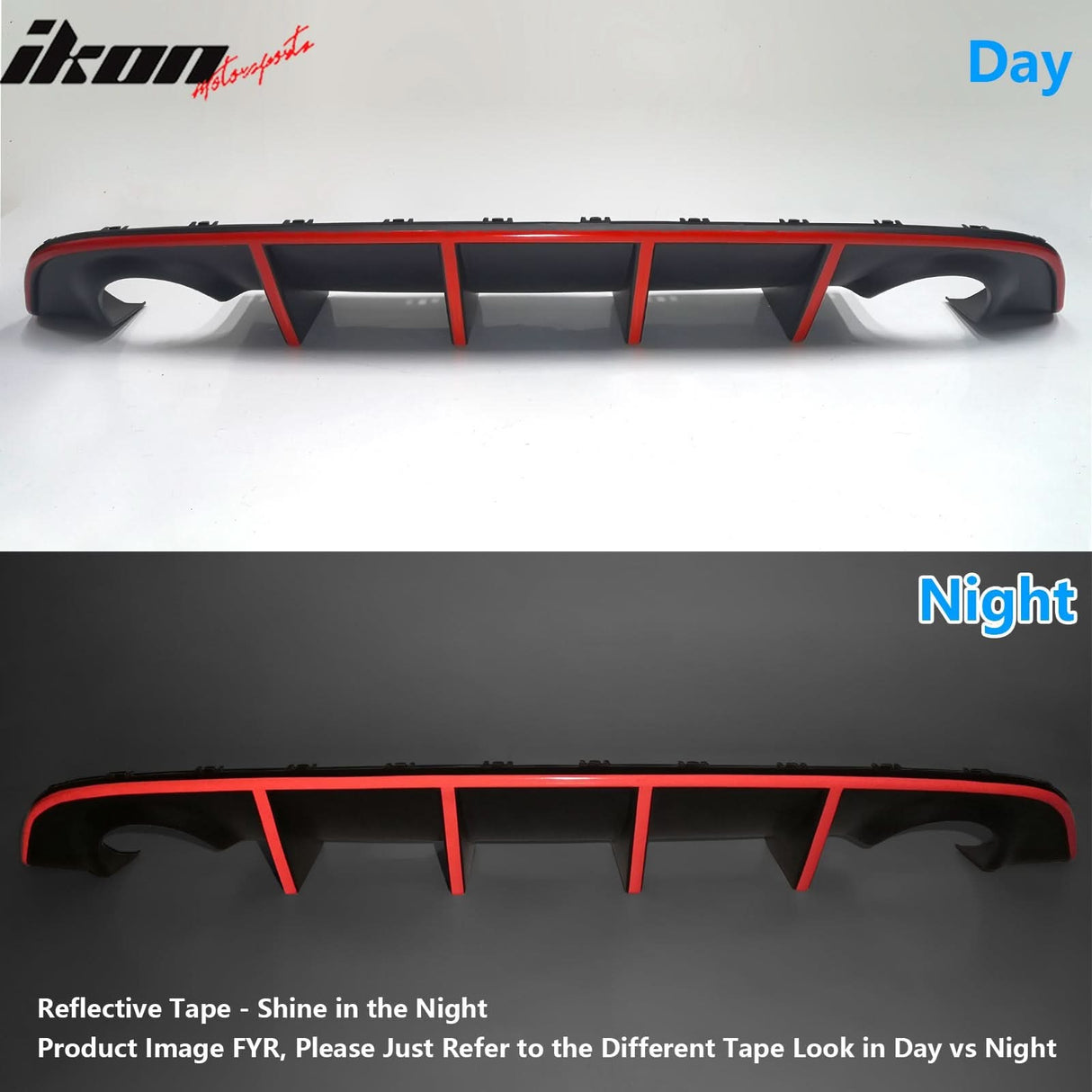 2012-2014 Charger SRT8 V2 Style Rear Diffuser w/ Reflective Tape