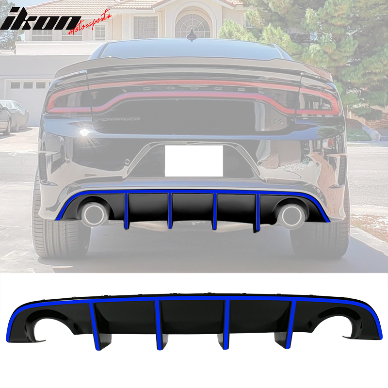 2015-2023 Dodge Charger SRT Rear Diffuser with Reflective Tape PP