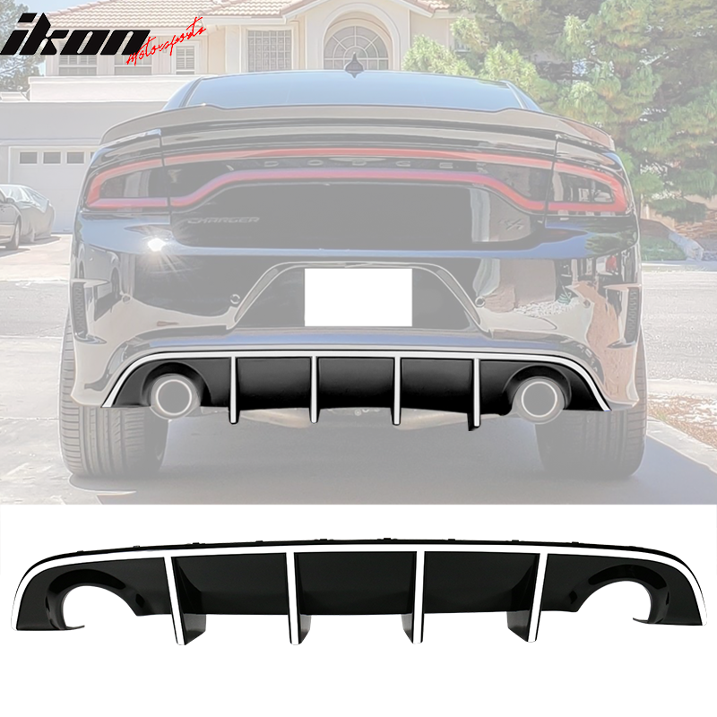 2015-2023 Dodge Charger SRT Rear Diffuser with Reflective Tape PP