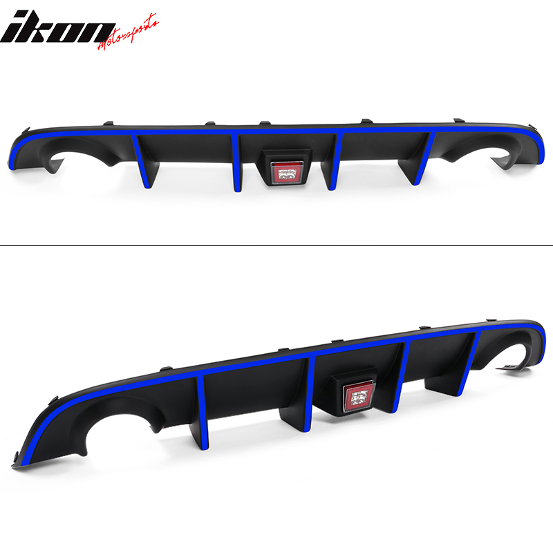 2015-2023 Dodge Charger Rear Diffuser w/ LED Lamp & Reflective Tape PP
