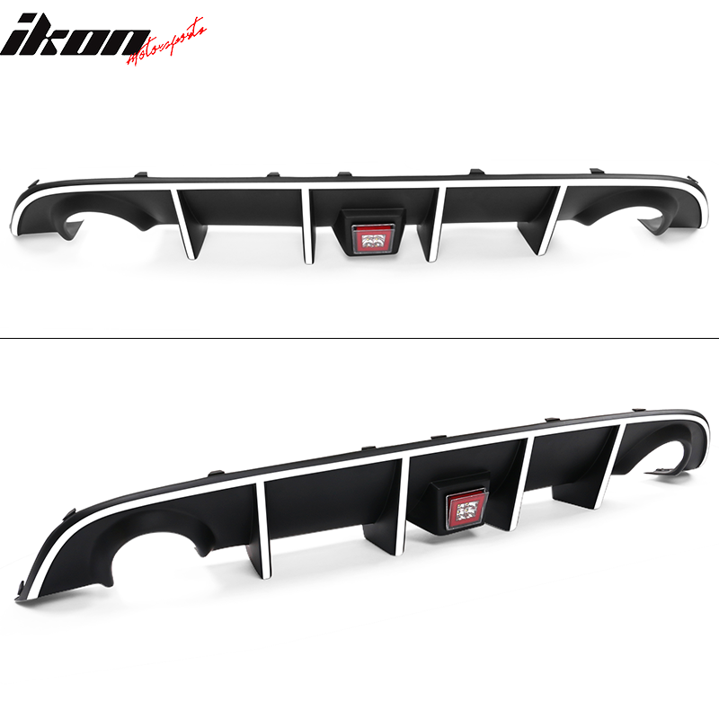 2015-2023 Dodge Charger Rear Diffuser w/ LED Lamp & Reflective Tape PP