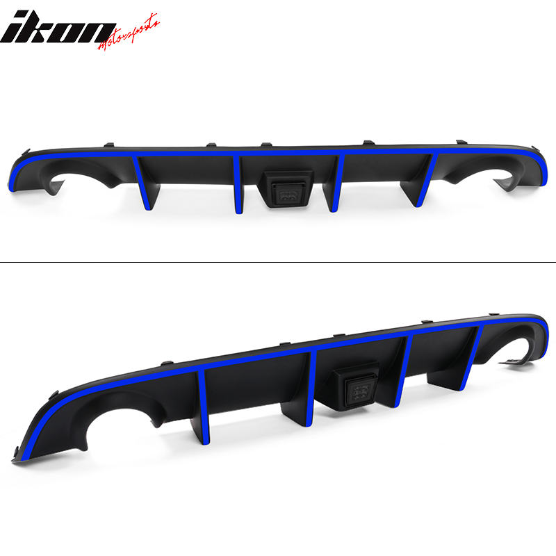 2015-2023 Dodge Charger Rear Diffuser w/ LED Lamp & Reflective Tape PP