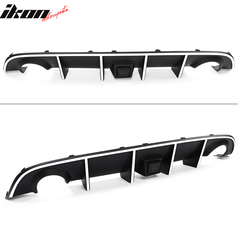 2015-2023 Dodge Charger Rear Diffuser w/ LED Lamp & Reflective Tape PP