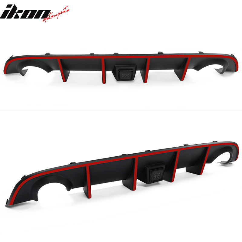 2015-2023 Dodge Charger Rear Diffuser w/ LED Lamp & Reflective Tape PP