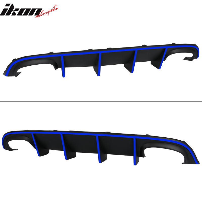 2015-2023 Charger SRT Quad Exhaust Rear Diffuser w/ Reflective Tape PP