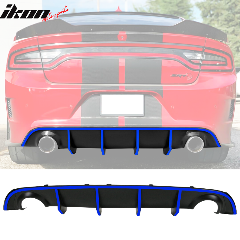 2015-2023 Dodge Charger SRT V2 Rear Diffuser with Reflective Tape PP