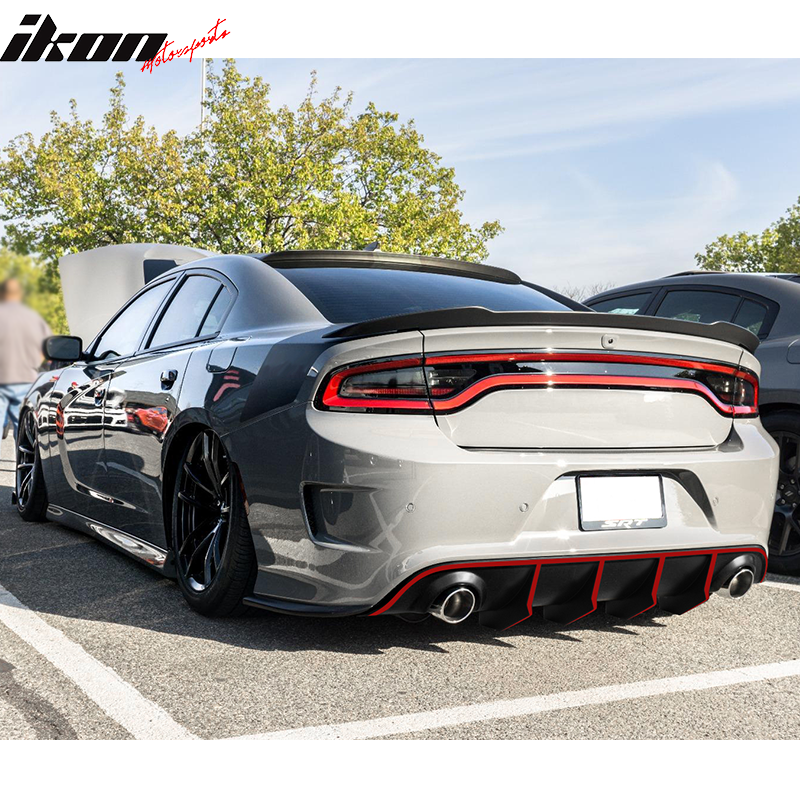 2015-2023 Dodge Charger SRT V2 Rear Diffuser with Reflective Tape PP