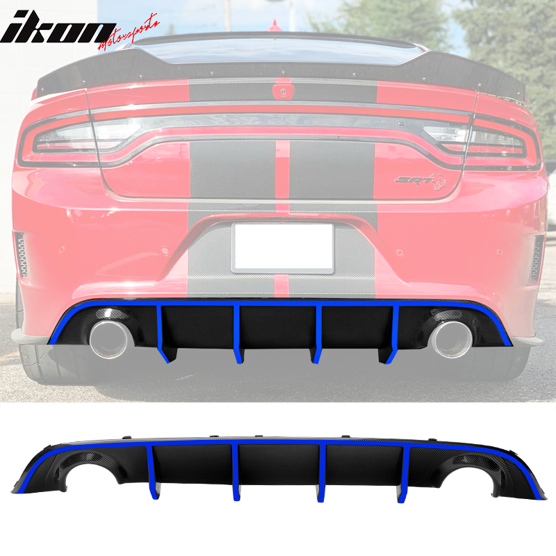 2015-2023 Dodge Charger SRT V2 Rear Diffuser with Reflective Tape PP