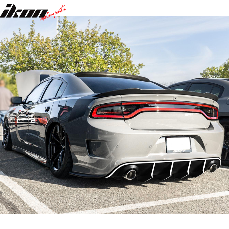 2015-2023 Dodge Charger SRT V2 Rear Diffuser with Reflective Tape PP