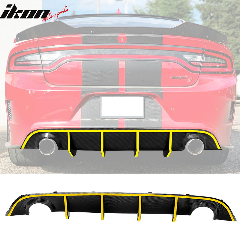 2015-2023 Dodge Charger SRT V2 Rear Diffuser with Reflective Tape PP