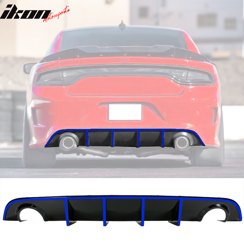 2015-2023 Dodge Charger SRT V3 Rear Diffuser with Reflective Tape PP