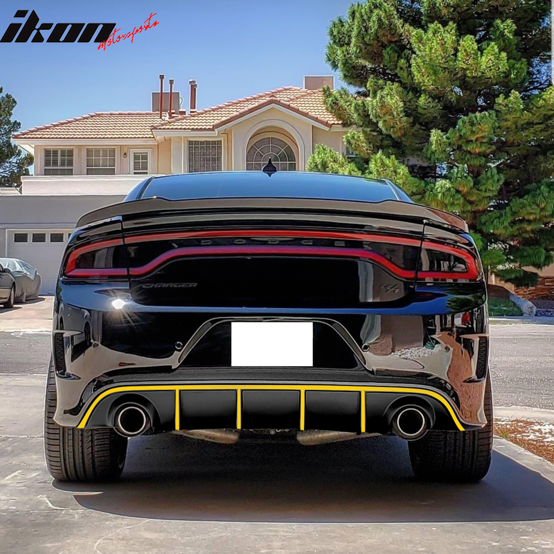2015-2023 Dodge Charger SRT V3 Rear Diffuser with Reflective Tape PP