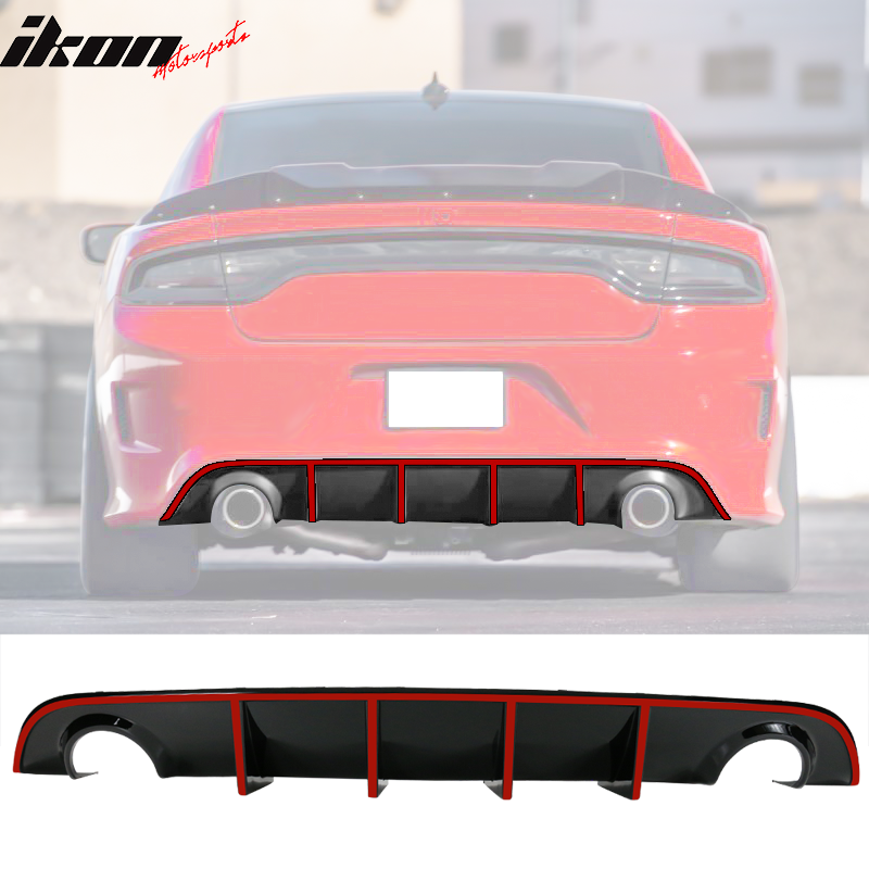 2015-2023 Dodge Charger SRT V3 Rear Diffuser with Reflective Tape PP