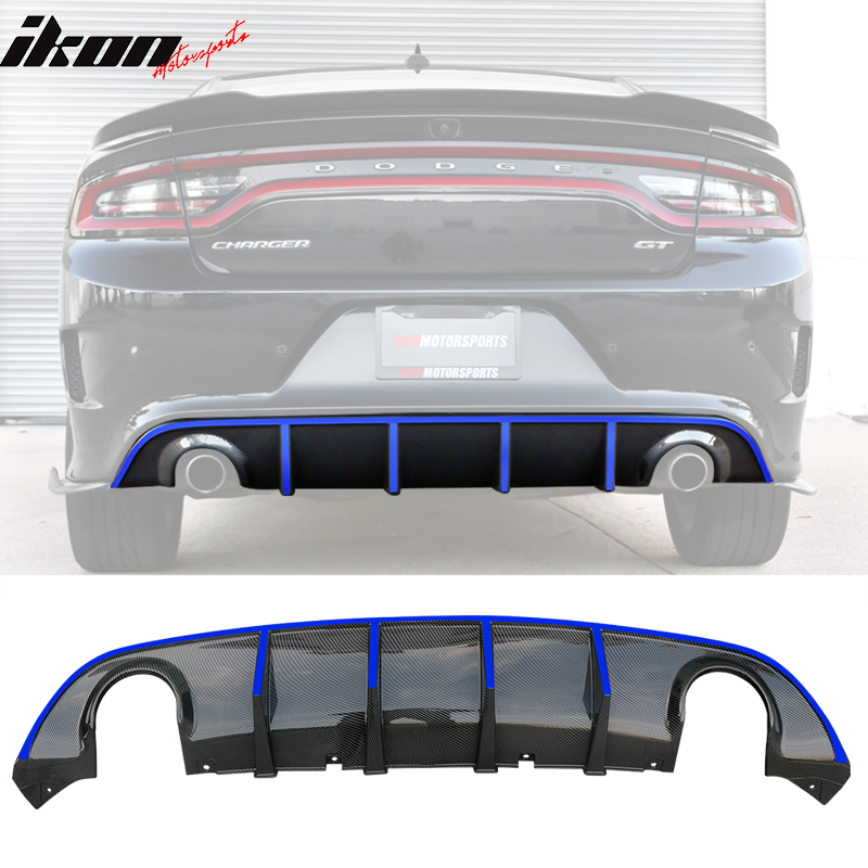 2015-2023 Dodge Charger SRT V3 Rear Diffuser with Reflective Tape PP