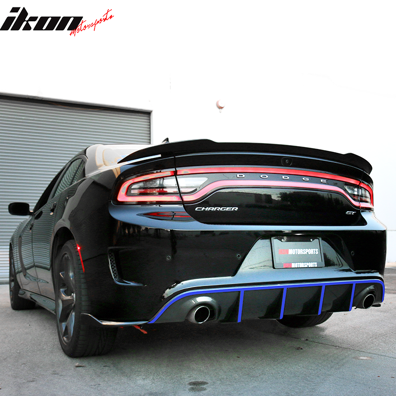 2015-2023 Dodge Charger SRT V3 Rear Diffuser with Reflective Tape PP